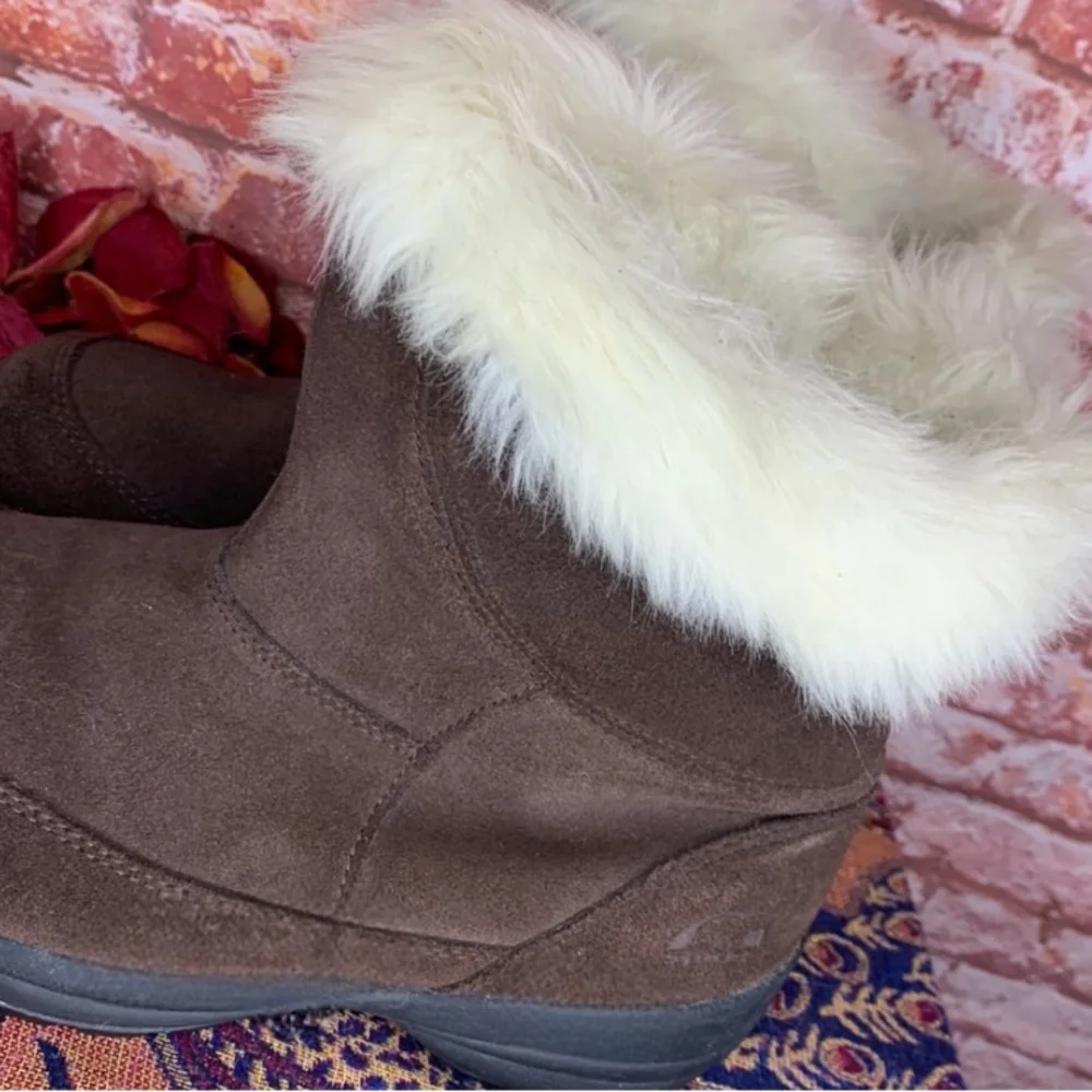 Sorel Chocolate Brown Waterproof Suede Fur Trimmed Northern Lite Ski Boo…